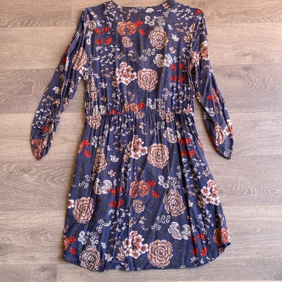 Loft Dress Blue Floral Pattern S - Picture 8 of 13